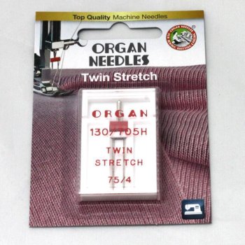 N&auml;hmaschinennadeln - Organ - Twin Stretch (1 er Set)