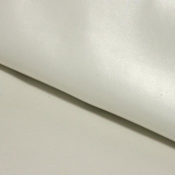 Kunstleder glatt mit leichter Struktur - perlmutt weiß