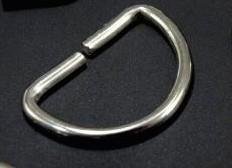 1 Stück D-Ringe /Halbringe 12 mm aus Metall -nickel