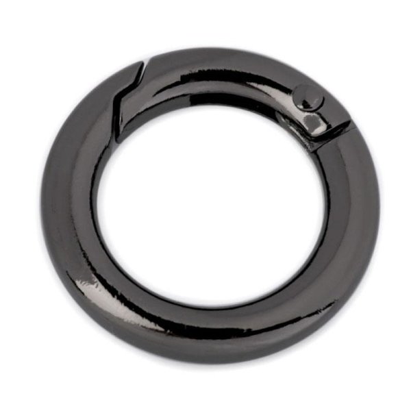 Karabiner-Ring - Durchmesser 18 mm - schwarznickel