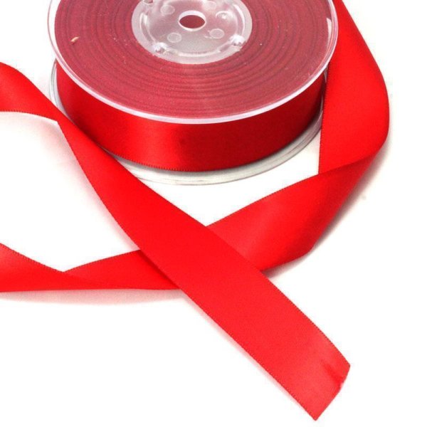 Satinband - 25 mm breit - rot