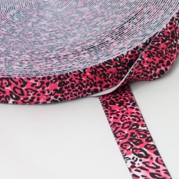 Gummiband -25 mm breit - Leoprint pink