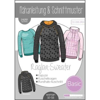 Papierschnittmuster Ki-Ba-Doo - Basic Raglan Sweater Damen