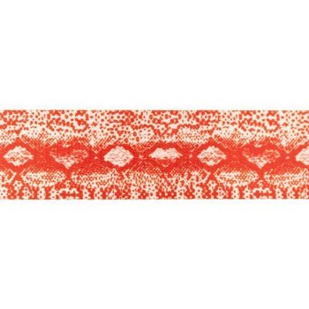 Taschenband im Schlangenprint - 5 cm breit - orange