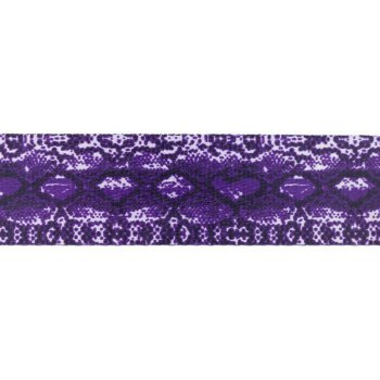 Taschenband im Schlangenprint - 5 cm breit - lila