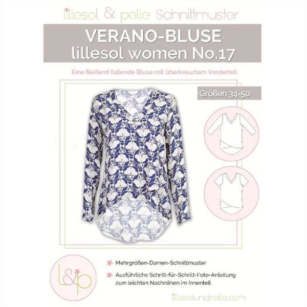 Papierschnittmuster lillesol &amp; pelle woman No. 17  Verano-Bluse