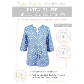 Papierschnittmuster lillesol &amp; pelle woman No. 20 Evita-Bluse