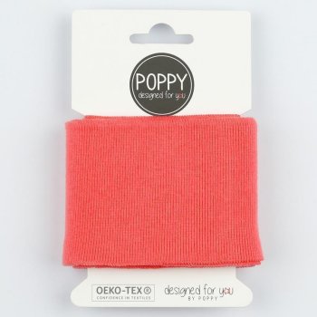 Cuffs Poppy - uni glatt - coralle