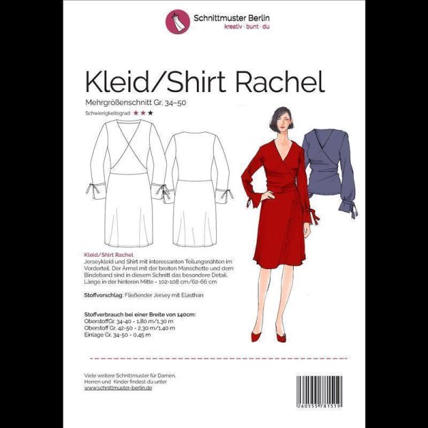 Papierschnittmuster Schnittmuster Berlin - Kleid/Shirt Rachel