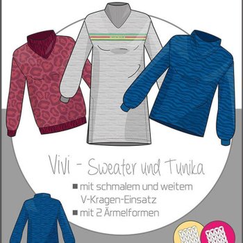Papierschnittmuster Ki-Ba-Doo - Vivi - Sweater und Tunika