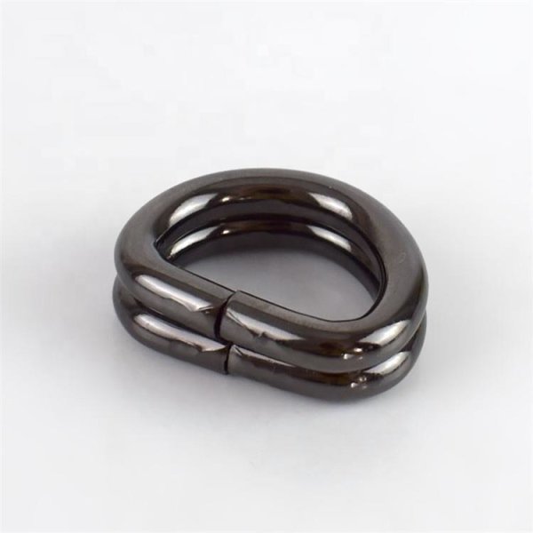 D-Ring /Halbring - Farbe : Schwarz Nickel - 20 mm