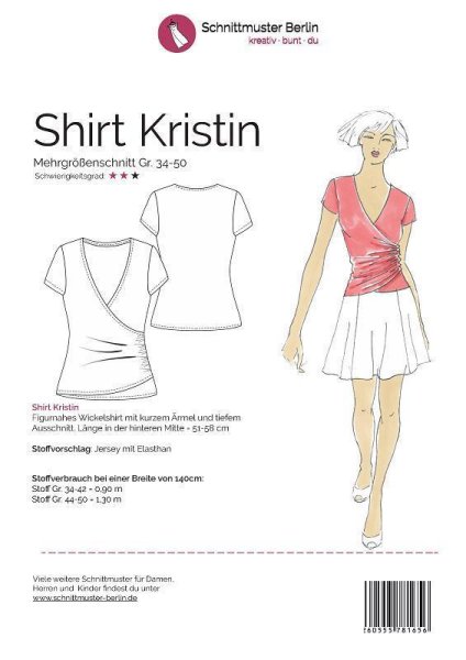 Papierschnittmuster Schnittmuster Berlin - Shirt Kristin