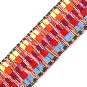 Gurtband - 38 mm - Streifen Muster - Multicolor