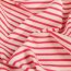 Baumwolljersey Yarn Pinke Streifen auf Off-White