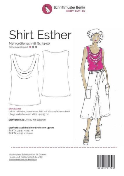 Papierschnittmuster Schnittmuster Berlin - Shirt Esther