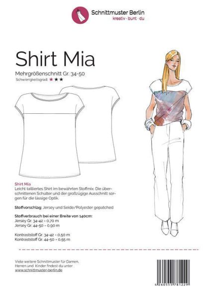 Papierschnittmuster Schnittmuster Berlin - Shirt Mia