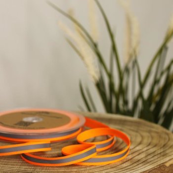 Reflektorband zum Aufnähen - 10 mm breit - neon orange
