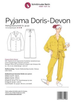 Papierschnittmuster Schnittmuster Berlin - Pyjama Doris-Devon
