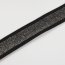 elastisches Band / Stripe - 3 cm breit - schwarz mit silbernem Mittelstreifen
