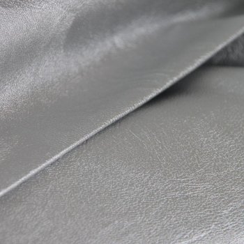 Kunstleder - Silber metallic gl&auml;nzend