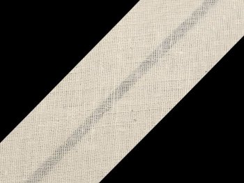 Baumwoll-Schrägband - 20 mm - Weiß