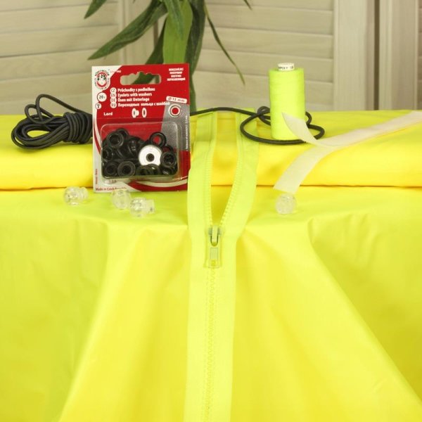 N&auml;h-Paket -  Windbreaker Sophia - Waterrepellent neon-gelb