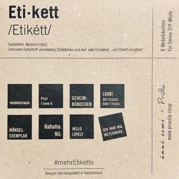 #mehrEtikette - 8 Web-Etiketten - 1. Edition Natur
