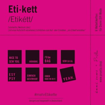 #mehrEtikette - 8 Web-Etiketten - 2. Edition Pink