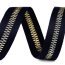 Webband (nicht elastisch) - Rei&szlig;verschluss-Imitat - 20mm breit - Navy