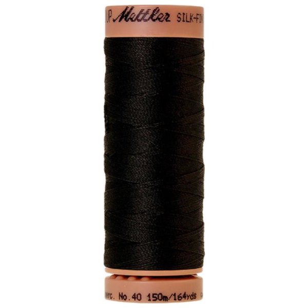 N&auml;hgarn Silk-Finish Cotton No. 40 - Black  (4000)