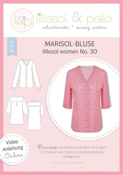 Papierschnittmuster lillesol &amp; pelle woman No. 30 Marisol-Bluse