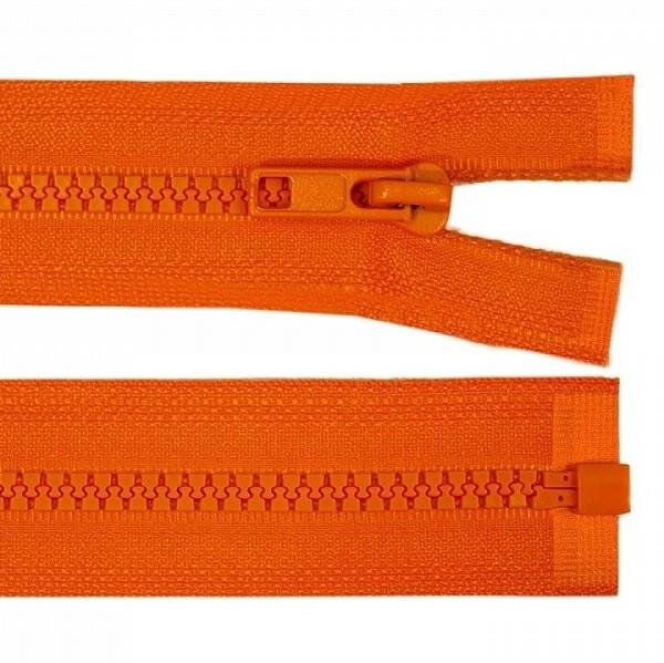 Rei&szlig;verschl&uuml;sse Kunststoff 5 mm -  L&auml;nge 65 cm teilbar - burnt orange