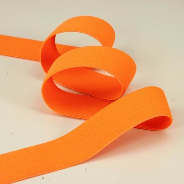 Weiches Gummiband - Breite 40 mm - Neon Orange