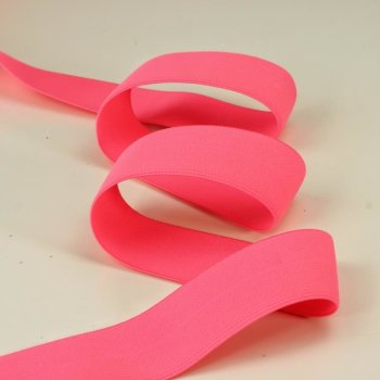 Weiches Gummiband - Breite 40 mm - Neon Pink