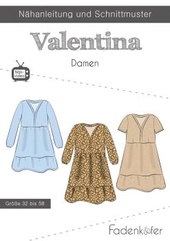 Papierschnittmuster Fadenk&auml;fer -  Kleid Valentina - Gr. 32 - 58