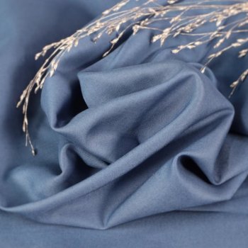 Baumwoll-Voile - Silky Touch - Jeansblau