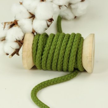Baumwoll-Kordel geflochten 8 mm grasgrün