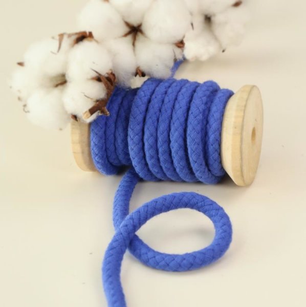 Baumwoll-Kordel geflochten 8 mm kobaltblau