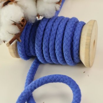 Baumwoll-Kordel geflochten 8 mm kobaltblau