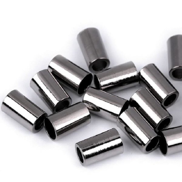 Endst&uuml;ck f&uuml;r Kordeln - Metall - 5,5mm Durchmesser - Nickel Schwarz
