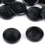 Jacken-/Mantelknopf mit feiner Patina - 25mm Durchmesser - Schwarz