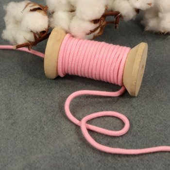 Baumwoll-Kordel - geflochten - 4 mm - rosa