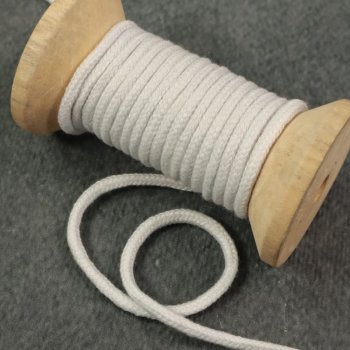 Baumwoll-Kordel - geflochten - 4 mm - weiß