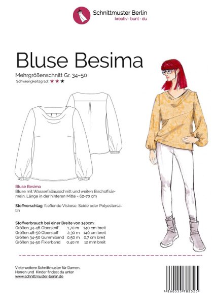 Papierschnittmuster Schnittmuster Berlin - Bluse Besima