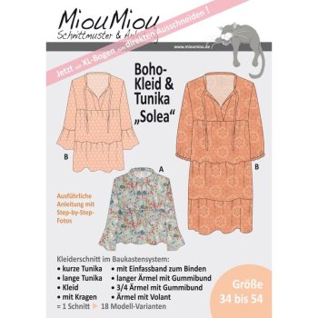Papierschnittmuster Miou Miou - Boho-Kleid & -Tunika...