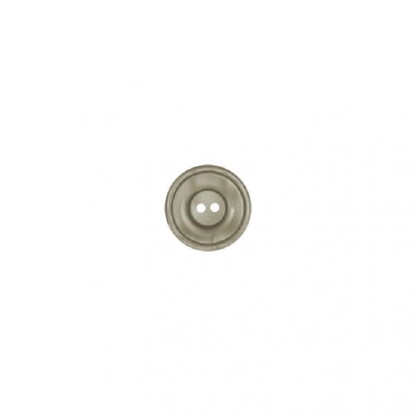 Blusenknopf - 13mm Durchmesser - mit Reliefkante - Hellgrau (004)