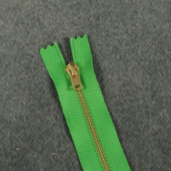Hosenreißverschluss - 14 cm - grasgrün
