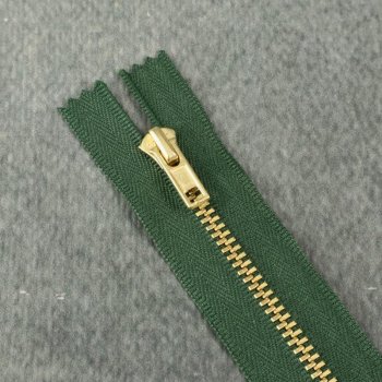 Hosenreißverschluss - 14 cm - dunkelgrün