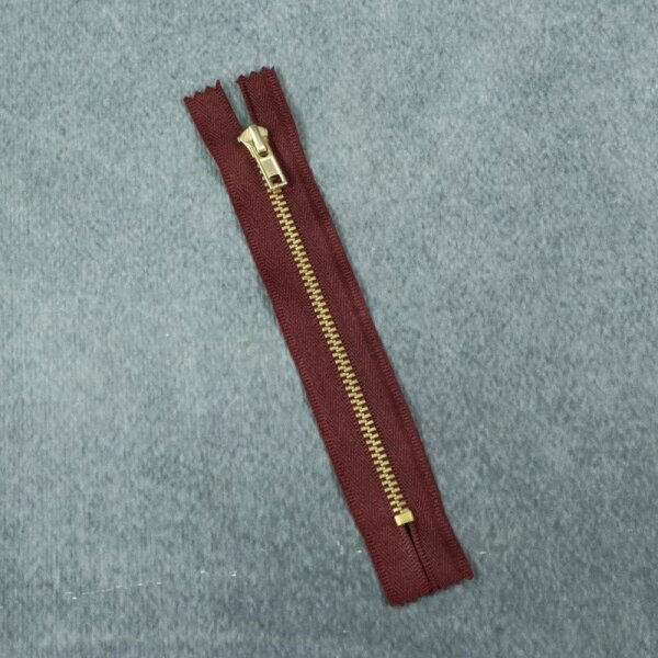 Hosenrei&szlig;verschluss - 14 cm - bordeaux