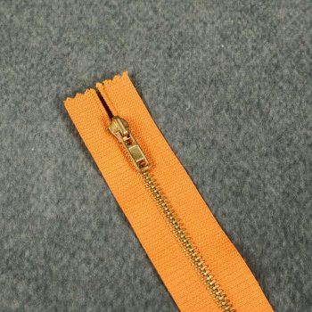 Hosenrei&szlig;verschluss - 14 cm - orange